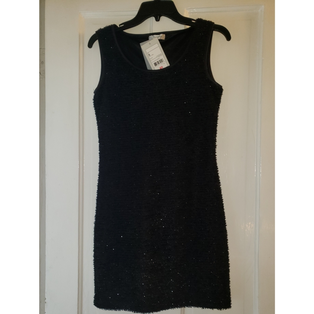 Olsenboye "Party Girl" black shimmer dress